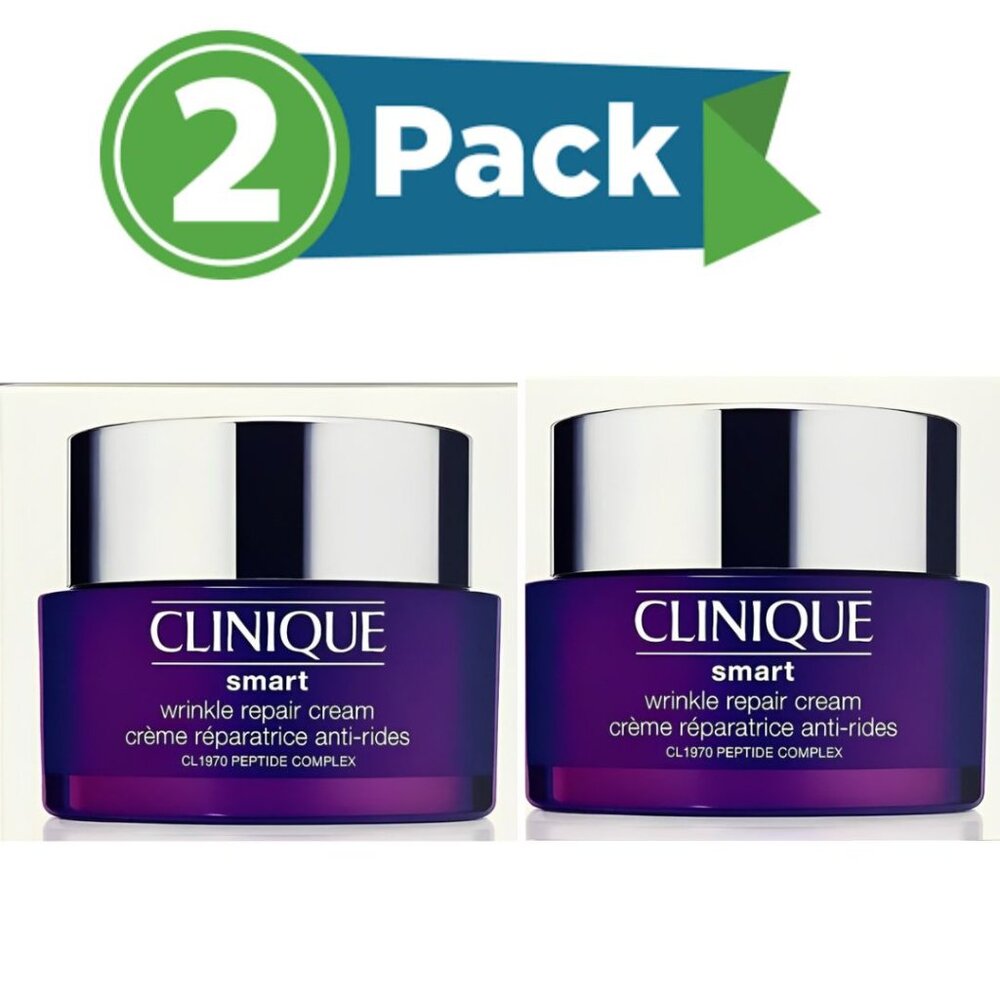 New Clinique Smart Clinical Repair Wrinkle Correcting Cream 1.7oz/50 ml (2x)